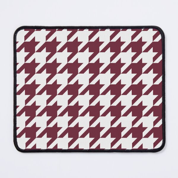 Item preview, White And Burgundy Houndstooth Pattern designed and sold by pattern-archive.
