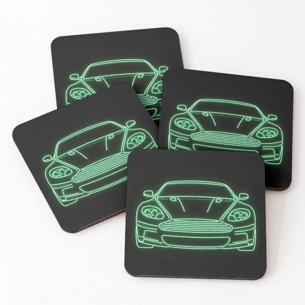 Item preview, Secret Agent British V12 Grand Tourer Neon Blueprint Art designed and sold by KeremYurtseven.