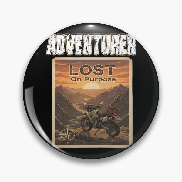 Item preview, Adventurer Lost On Purpose Adventure Motorcycle Touring Motorbike Rider Mountain Sunset motorcycle lover adventures designed and sold by Jt41.