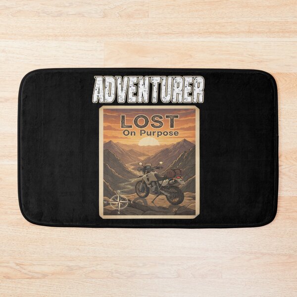 Item preview, Adventurer Lost On Purpose Adventure Motorcycle Touring Motorbike Rider Mountain Sunset motorcycle lover adventures designed and sold by Jt41.