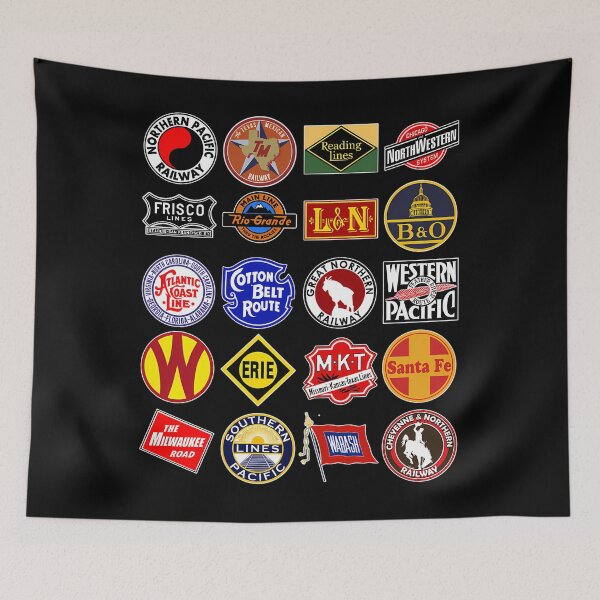Item preview, Vintage Defunct Railroad Railway Logos - Trains Hobby designed and sold by granbyhaineys.
