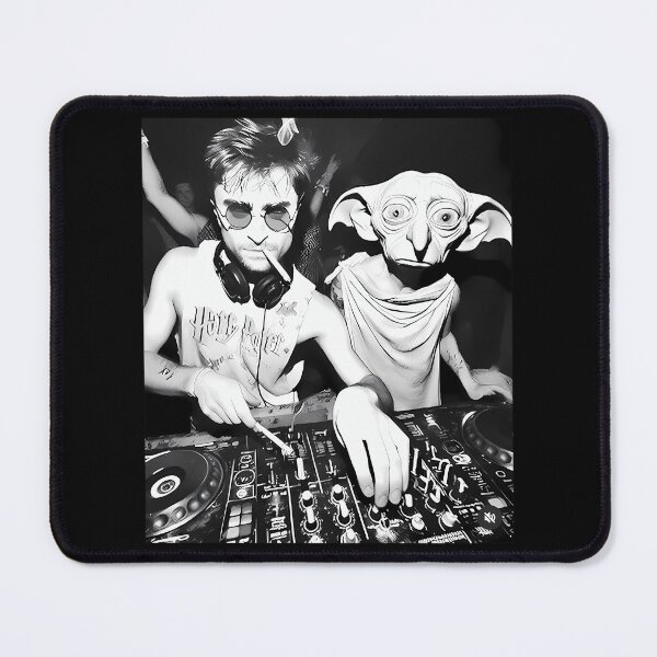Item preview, Harry and Dobby Elf DJ The House Smoking Meme designed and sold by archiwyzardArt.