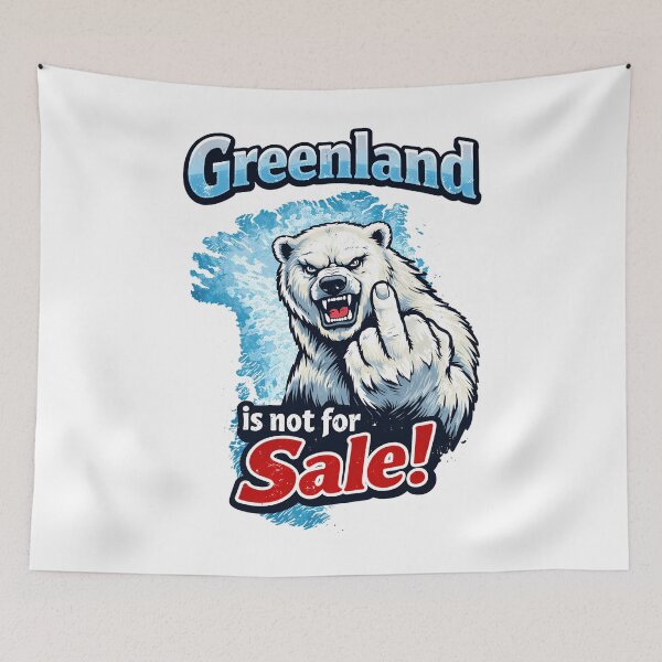 Item preview, Greenland Is Not For Sale – Polar Bear - Arctic Nature Protest Graphic Design designed and sold by AsherGavy.
