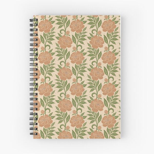 Item preview, Medium scale of Terracotta Peony Botanical Pattern Cream Background Earthy Floral designed and sold by DColourMuse.