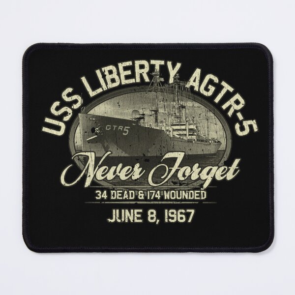 Item preview, USS Liberty AGTR-5 Never Forget Military Memorial Shirt designed and sold by Emberglowo.