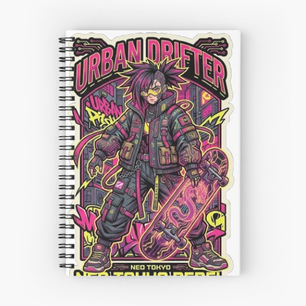 Item preview, Urban Drifter: Neo Tokyo Rebel - Cyberpunk Skater Anime Aesthetic designed and sold by ArtisticlyVibes.