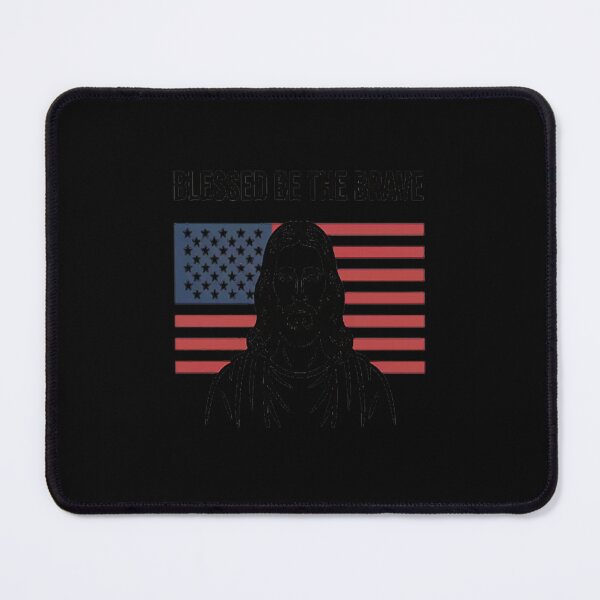 Item preview, Blessed Be The Brave In His Strength We Trust Patriotic Jesus designed and sold by LacostCarl.