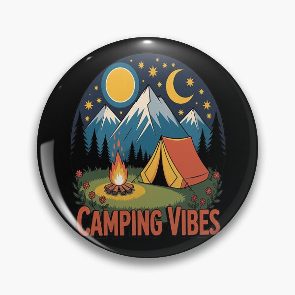 Item preview, Camping Vibes Colorful Summer Campfire Camping designed and sold by SignaturalGen.