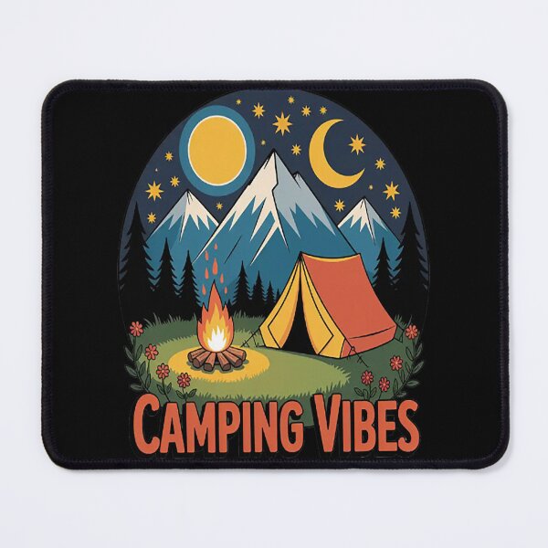 Item preview, Camping Vibes Colorful Summer Campfire Camping designed and sold by SignaturalGen.