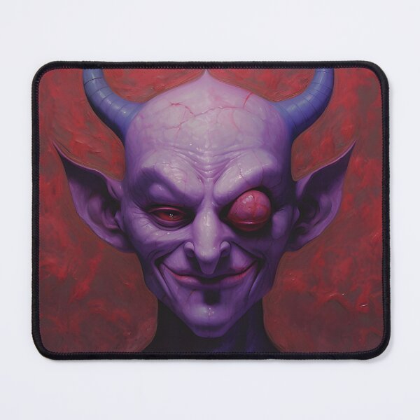Item preview, Creepy Devil Portrait – Dark Horror Aesthetic Spooky Wall Art Poster designed and sold by ArtFireGallery.