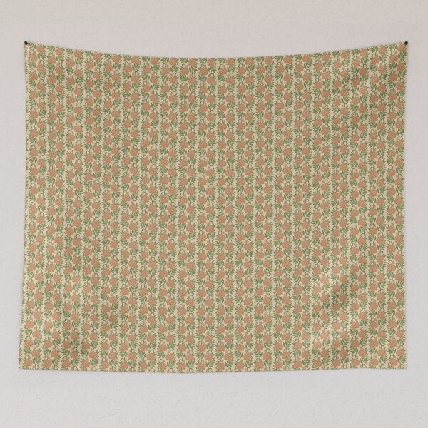 Item preview, XSmall scale of Terracotta Peony Botanical Pattern Cream Background Earthy Floral designed and sold by DColourMuse.