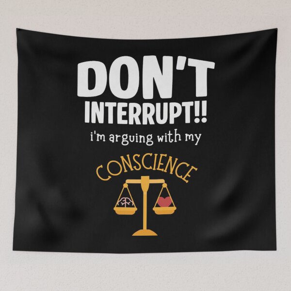 Item preview, Arguing With Conscience - Odd Silly Sayings - Quirky Absurdist Humor designed and sold by ArttMix.
