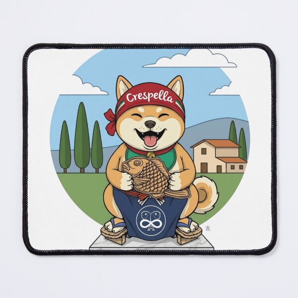 Item preview, Crespella Shiba Inu Taiyaki-Yasan: A Slice of Tuscan Happiness - Art Print designed and sold by Artful Expression .