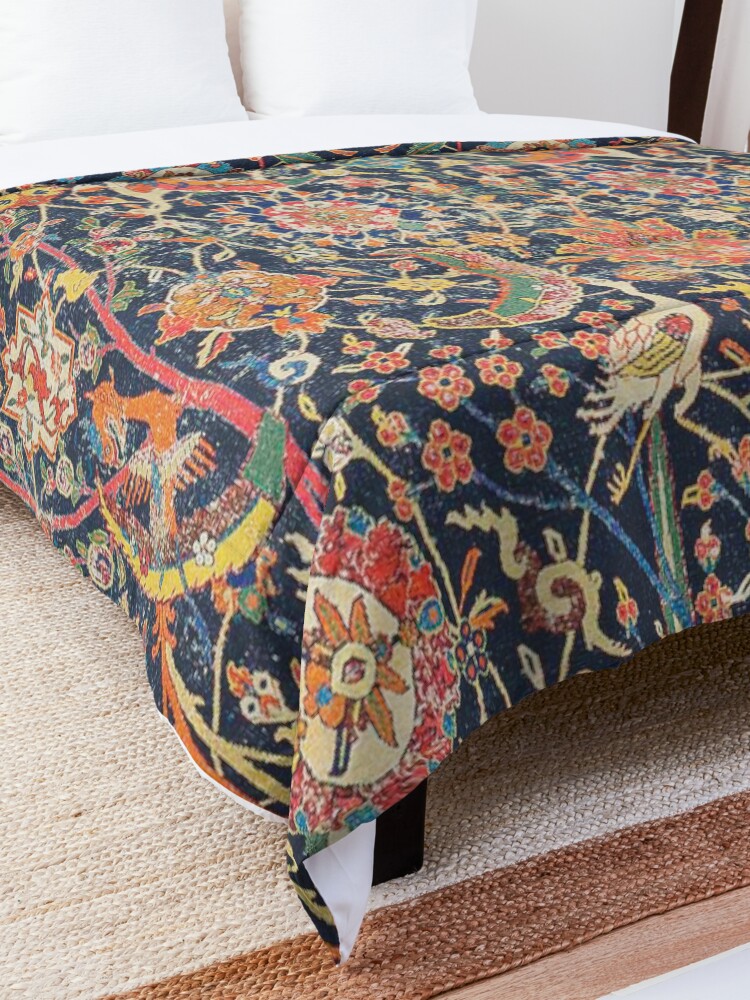Alternate view of Kirman Vase Carpet Fragment Print Comforter