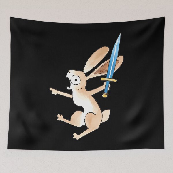 Item preview, Medieval Marginalia Armed Rabbit Knight designed and sold by vqlpzeutv73.