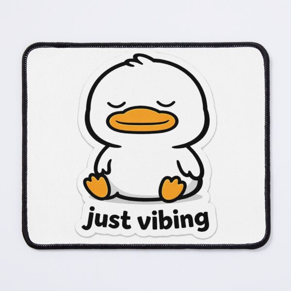 Item preview, Cute Duck Just Vibing Funny Sticker designed and sold by MyCreatureArt.