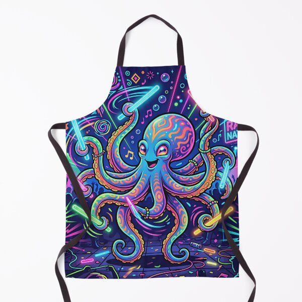 Item preview, Trippy Octopus Rave – Neon Tentacle Madness 1 designed and sold by RH Design Lab.