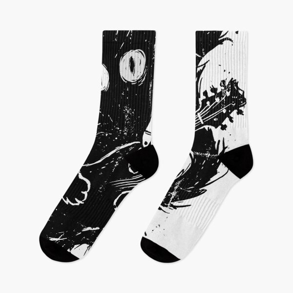 Item preview, Punk Rock Black Cat Guitarist - Edgy Grunge Silhouette Art designed and sold by seven things shop.