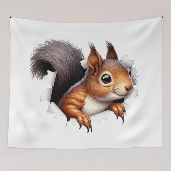 Item preview, Cute 3D Realistic Squirrel Paper Rip Graphic designed and sold by KrisGraphic45.