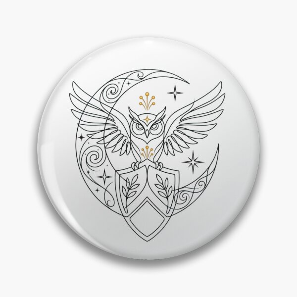 Item preview, Minimalist One-Line Owl with Crescent Moon & Stars Art designed and sold by Siriusvibes.