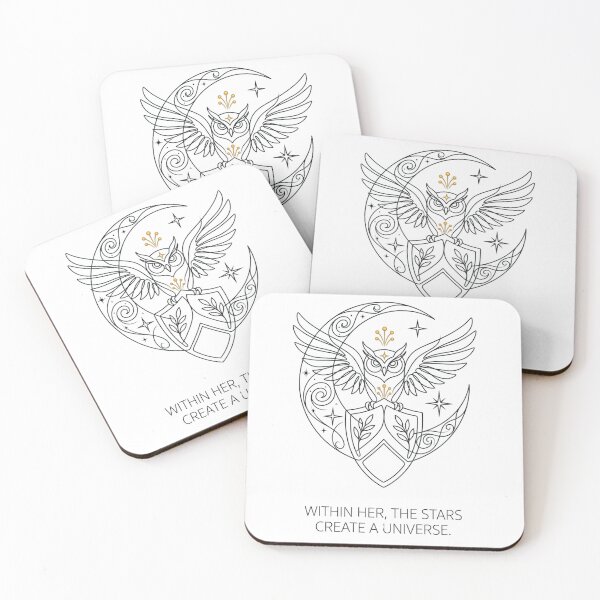Item preview, Minimalist One-Line Owl with Crescent Moon & Stars Art designed and sold by Siriusvibes.