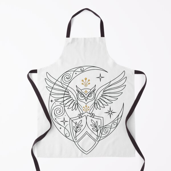 Item preview, Minimalist One-Line Owl with Crescent Moon & Stars Art designed and sold by Siriusvibes.