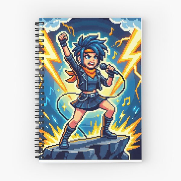 Item preview, UHD Retro Pixel Singer Thunder Art designed and sold by ABArtByAlexST.