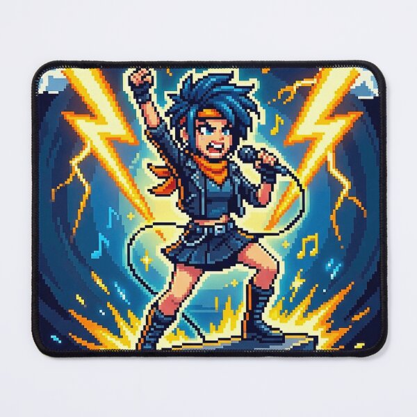 Item preview, UHD Retro Pixel Singer Thunder Art designed and sold by ABArtByAlexST.