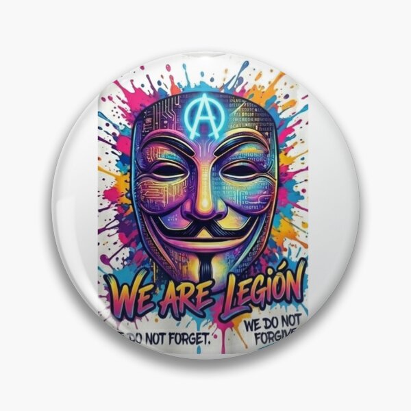 Item preview, We Are Legion (Neon Graffiti) | Anonymous Hacker Mask designed and sold by fraseslocas77.