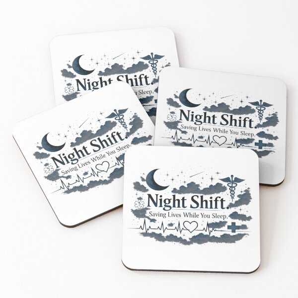 Item preview, Night Shift – Saving Lives While You Sleep  Nurse Sticker designed and sold by mbmstores.