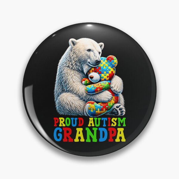 Item preview, Autism Grandpa Bear Proud Autistic Son Daughter Awareness designed and sold by ChrisyBonanno.