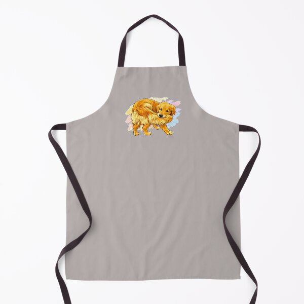 Item preview, Golden Retriever Tail Chase – Cute Animated Dog Illustration designed and sold by Sn1ver.