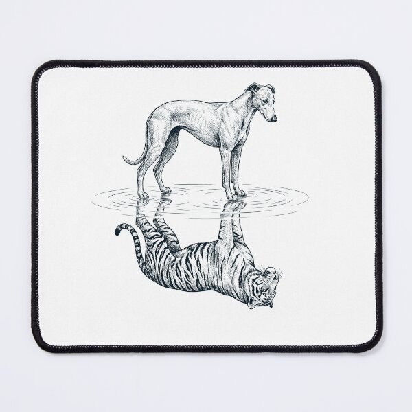 Item preview, Vintage Greyhound Reflection Tiger Dog Lover designed and sold by DoodleTortle.
