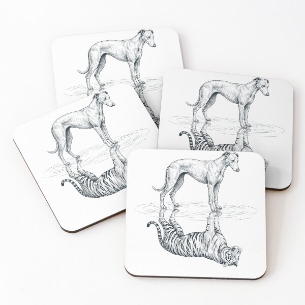 Item preview, Vintage Greyhound Reflection Tiger Dog Lover designed and sold by DoodleTortle.