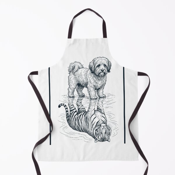 Item preview, Vintage Havanese Reflection Tiger Dog Lover designed and sold by DoodleTortle.