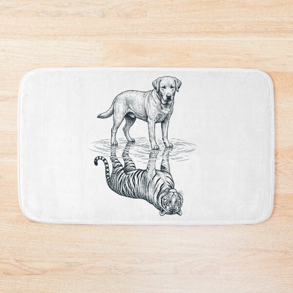 Item preview, Vintage Labrador Retriever Reflection Tiger Dog Lover designed and sold by DoodleTortle.