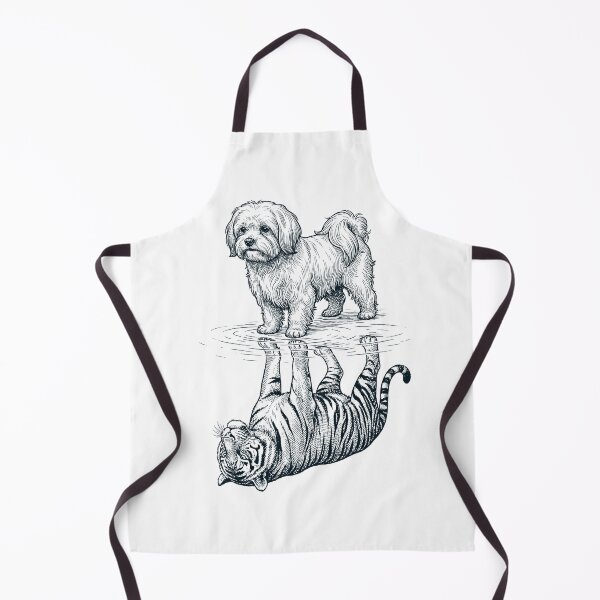 Item preview, Vintage Maltese Reflection Tiger Dog Lover designed and sold by DoodleTortle.