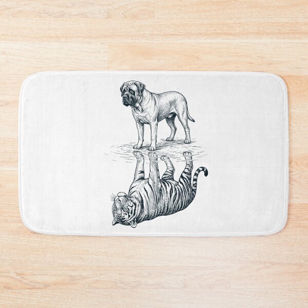 Item preview, Vintage Mastiff Reflection Tiger Dog Lover designed and sold by DoodleTortle.