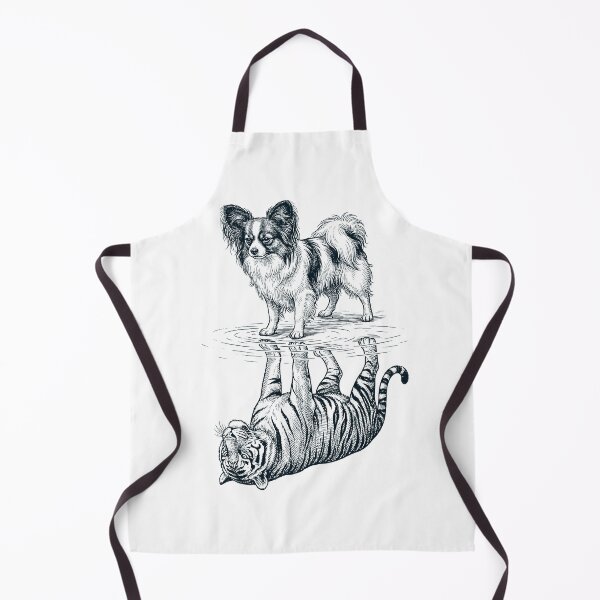 Item preview, Vintage Papillon Reflection Tiger Dog Lover designed and sold by DoodleTortle.