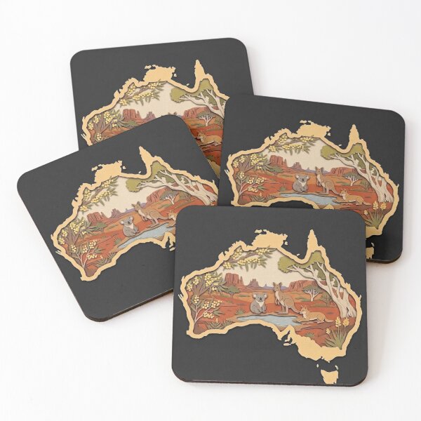 Item preview, The Lazy Days – Australian Outback Collage Print designed and sold by not-nick.