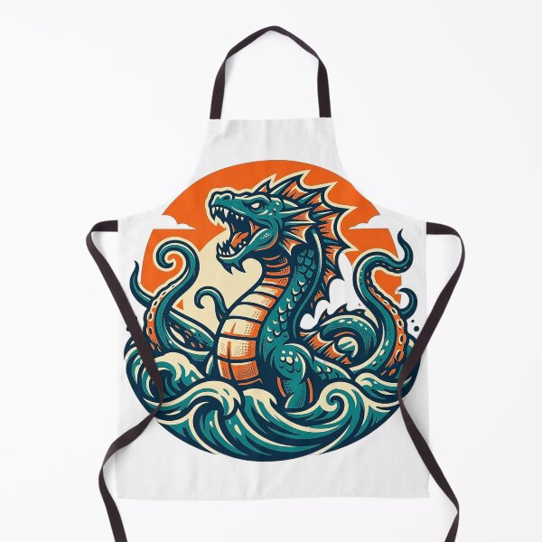 Item preview, FHD Retro Sea Beast Ocean Legend Art designed and sold by ABArtByAlexST.
