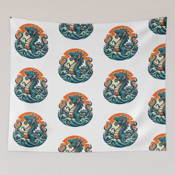 Item preview, FHD Retro Sea Beast Ocean Legend Art designed and sold by ABArtByAlexST.