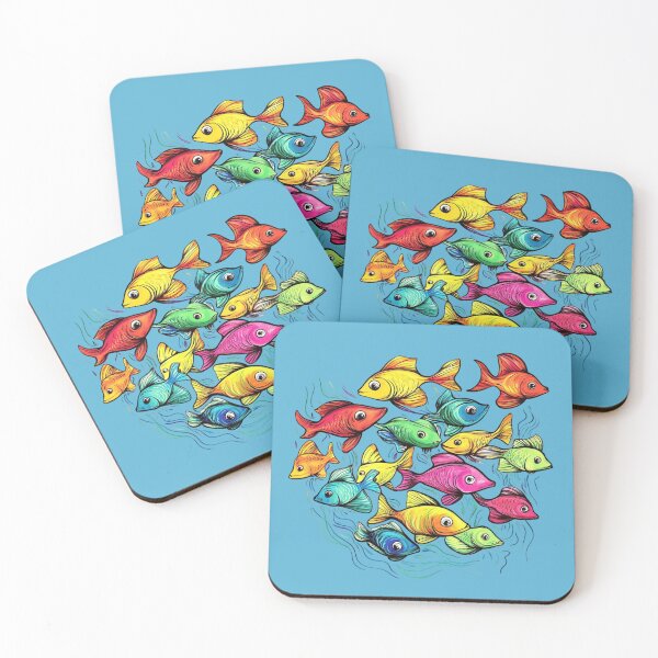 Item preview, Colorful Fish Pattern, Ocean Sea Life, Tropical Underwater Illustration designed and sold by GoodMoodVibes.