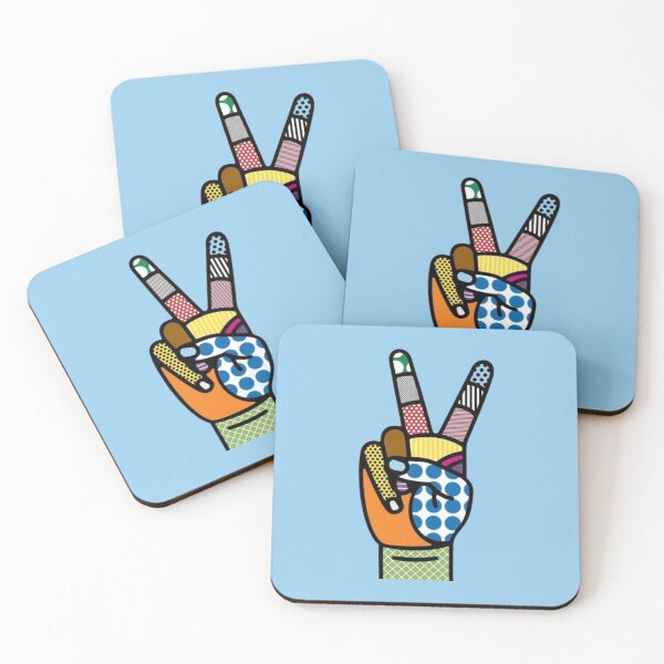 Item preview, Retro Comic Style Victory Hand with Geometric Patterns designed and sold by AlxVel.