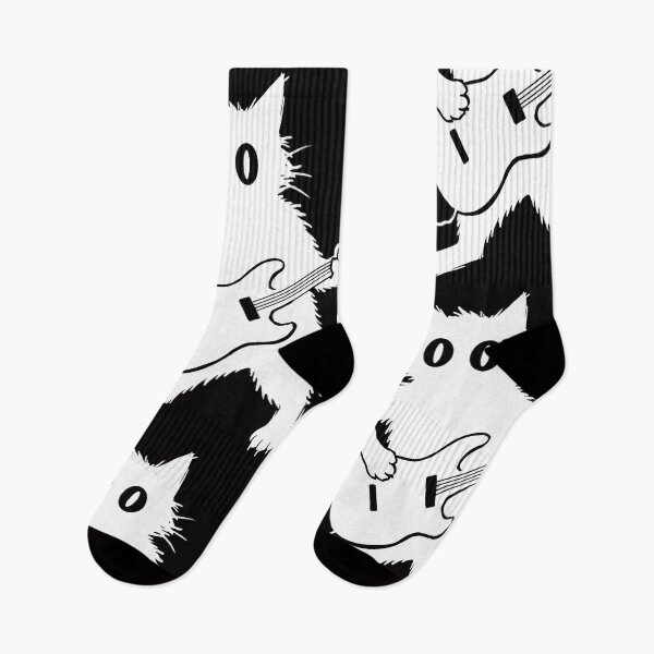 Item preview, Fuzzy Cat Playing Electric Guitar Grunge Sketch designed and sold by seven things shop.