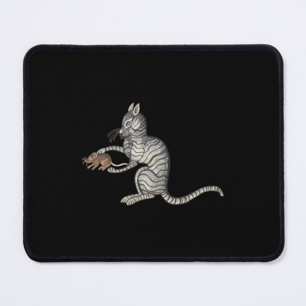 Item preview, Medieval Marginalia Cat Catching Rat Art designed and sold by vqlpzeutv73.
