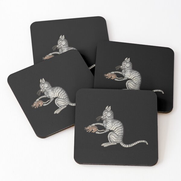 Item preview, Medieval Marginalia Cat Catching Rat Art designed and sold by vqlpzeutv73.