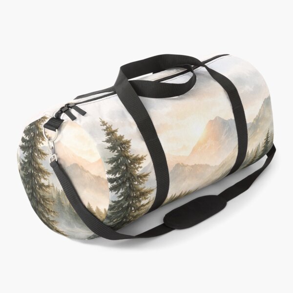 Item preview, Serene Mountain Lake Sunrise Watercolor Landscape designed and sold by myforestfog.
