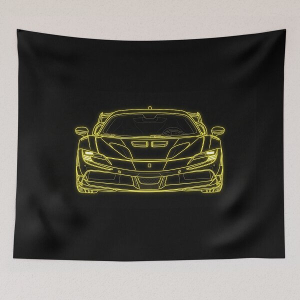Item preview, 1000hp Hybrid All-Wheel Drive Italian Hypercar Neon Outline designed and sold by KeremYurtseven.