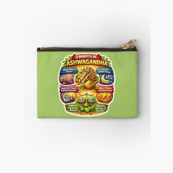 Item preview, 5 Benefits of Ashwagandha, Herbal Wellness, Stress Relief, Sleep & Energy Boost Design designed and sold by Right-UR.